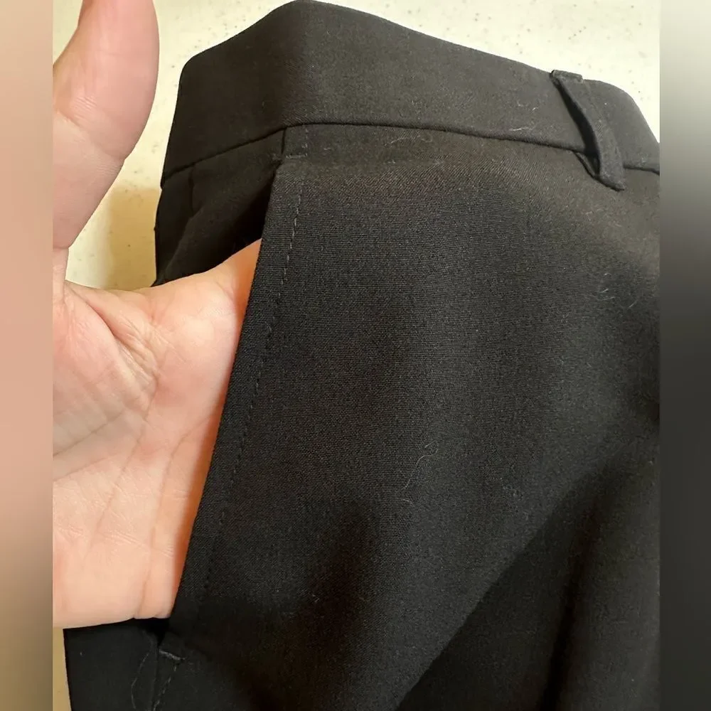 NEW Men's 37W x 34L Ultra Slim Fit Black Dress Pants Slacks Narrow Flat Front